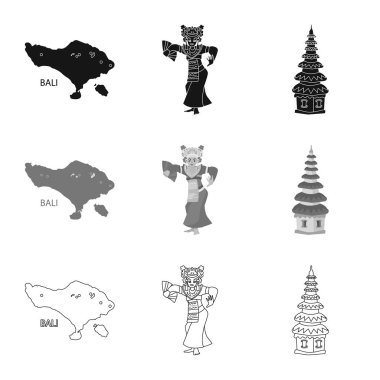 Vektör tasarımı ve seyahat sembolü. Ve hisse senedi için geleneksel vektör simge kümesi.