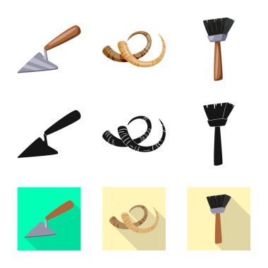 Hikaye ve öğeleri simge yalıtılmış nesne. Hikaye ve öznitelikleri hisse senedi vektör çizim topluluğu.