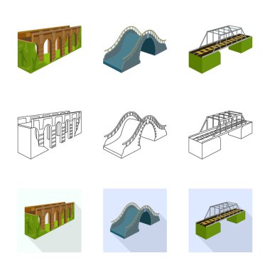 Bağlantı ve tasarım simge vektör Illustration. Bağlantı ve yan vektör simgesini hissenin koleksiyonu.