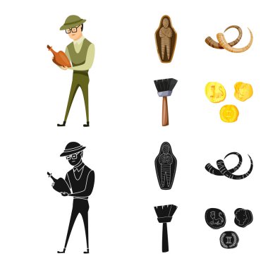 Hikaye ve öğeleri simge vektör Illustration. Hisse senedi için hikaye ve öznitelikleri vektör simge kümesi.