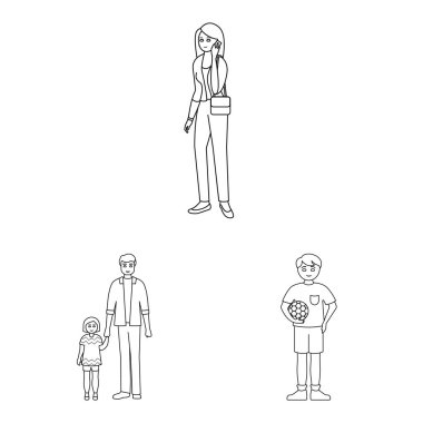 Mutlu ve karakter sembolü izole nesne. Web için mutlu ve portre stok sembolü kümesi.