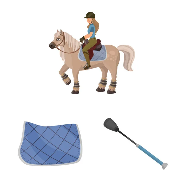 Objeto isolado de cavalo e signo equestre. Coleção de cavalo e símbolo de estoque de cavalo de web . —  Vetores de Stock