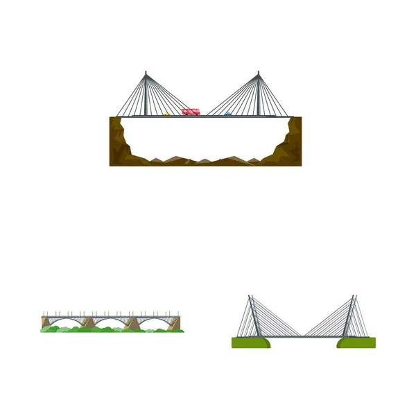 Kavisi ve köprü logo vektör Illustration. Kavisi ve Simgesel Yapı hisse senedi vektör çizim topluluğu. — Stok Vektör