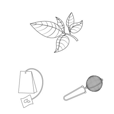 Gıda ve doğal simge vektör tasarımı. Gıda ve siyah stok vektör çizim koleksiyonu.