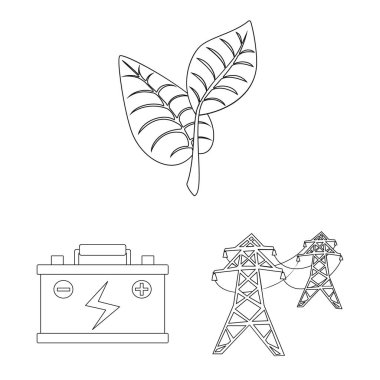 Yenilik ve teknoloji simge vektör tasarımı. Yenilik ve doğa hisse senedi vektör çizim koleksiyonu.