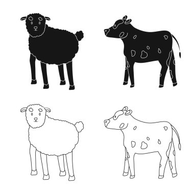 Üreme ve mutfak işareti yalıtılmış nesne. Set ıslahının ve organik stok vektör çizim.