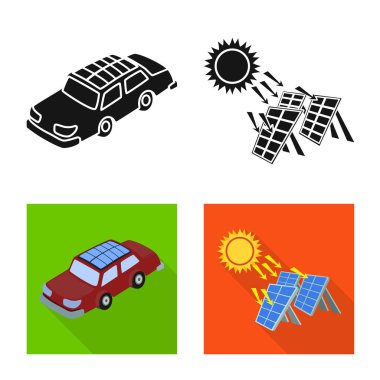 Yenilik ve teknoloji simge vektör Illustration. Yenilik ve doğa hisse senedi simgesi için web topluluğu.