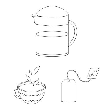 Gıda ve doğal simge vektör Illustration. Gıda ve hisse senedi için siyah vektör simge kümesi.