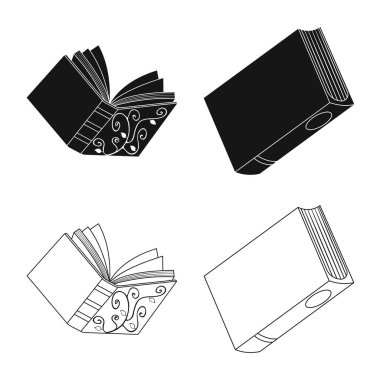 İşareti eğitim ve kapak tasarımını vektör. Eğitim ve web için kitapçı hisse senedi simgesi.