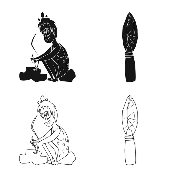 Geïsoleerde object van evolutie en de prehistorie pictogram. Collectie van evolutie en ontwikkeling vector pictogram voor voorraad. — Stockvector