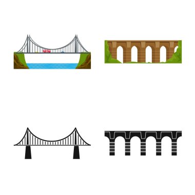 Bağlantı ve tasarım logo vektör Illustration. Bağlantı ve web için yan hisse senedi simgesi toplama.