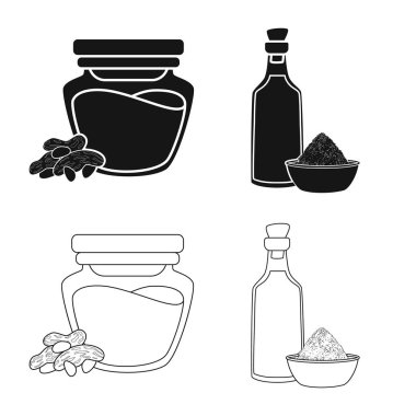 Sağlıklı ve sebze logo vektör tasarımı. Sağlıklı kümesi ve hisse senedi için tarım vektör simgesi.