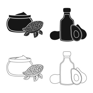 Sağlıklı ve sebze simgesi yalıtılmış nesne. Tarım hisse senedi vektör çizim ve sağlıklı topluluğu.