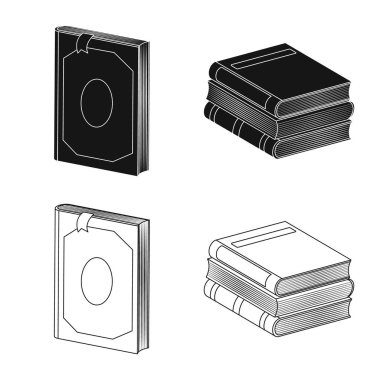 İşareti eğitim ve kapak tasarımını vektör. Eğitim ve hisse senedi için kitapçı vektör simge kümesi.