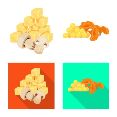 Tat ve daiç logo vektör tasarımı. Tat ve web için organik hisse senedi simgesi toplama.