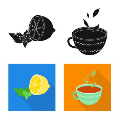 Sağlıklı ve çiçek işareti vektör Illustration. Web için sağlıklı ve degrade hisse senedi simgesi kümesi.