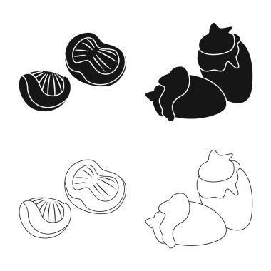 Ürün ve kümes hayvanları simge vektör tasarımı. Hisse senedi için ürün ve tarım vektör simge topluluğu.