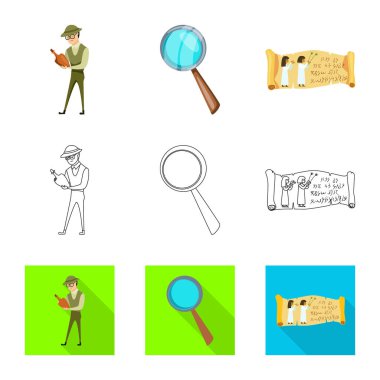 Hikaye ve öğeleri işaret yalıtılmış nesne. Hikaye ve öznitelikleri hisse senedi vektör çizim seti.