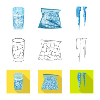 Doku ve donmuş işareti vektör tasarımı. Doku ve şeffaf hisse senedi vektör çizim koleksiyonu.