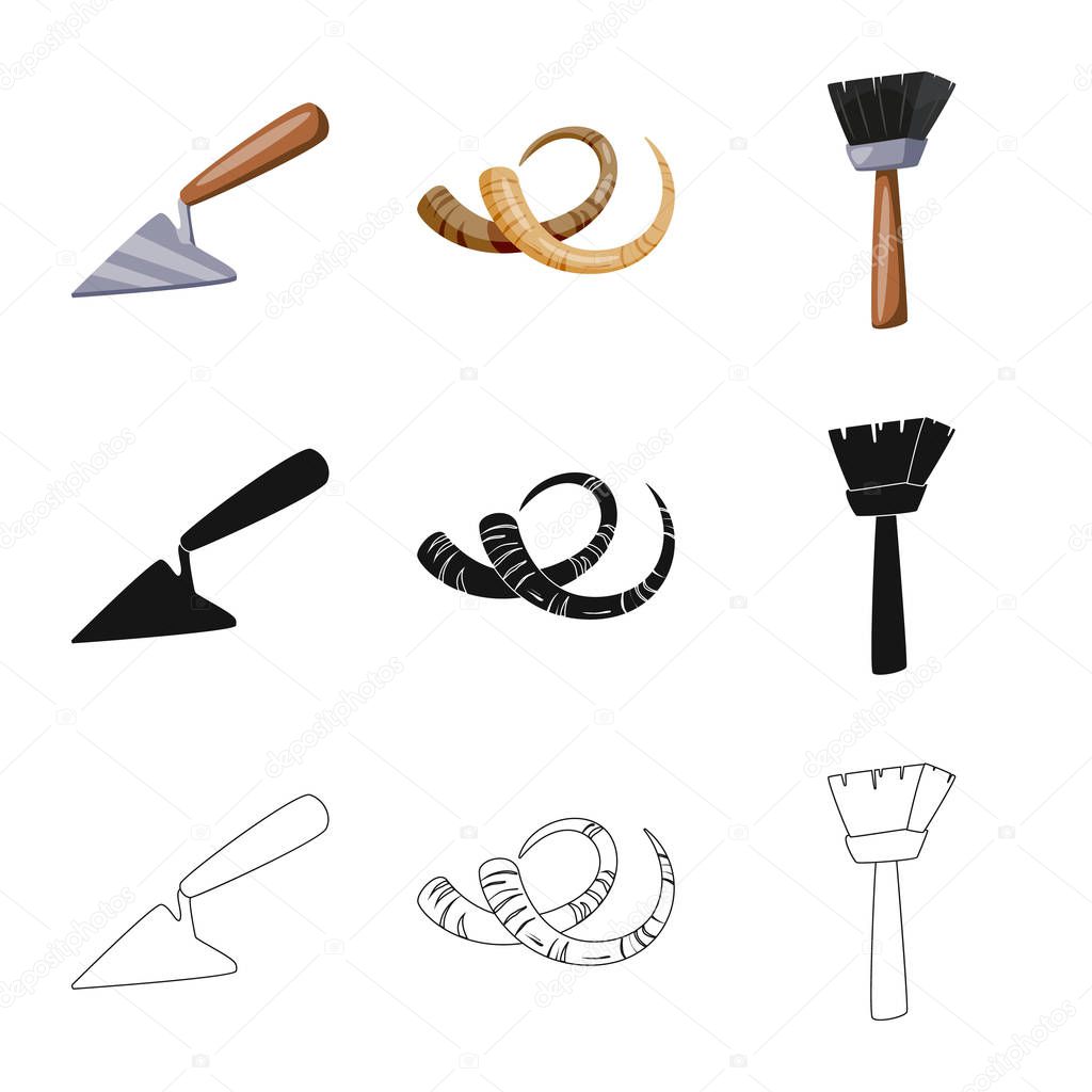 Vector design of story and items icon. Collection of story and attributes stock symbol for web.