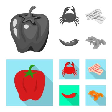 Tat ve ürün logo vektör tasarımı. Tat ve hisse senedi simgesi web için pişirme.