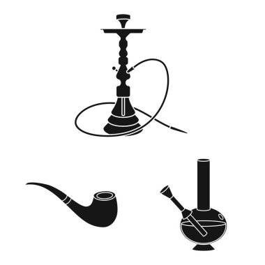 Anti izole nesnesini ve alışkanlık sembolü. Anti set ve tütün hisse senedi vektör çizim.