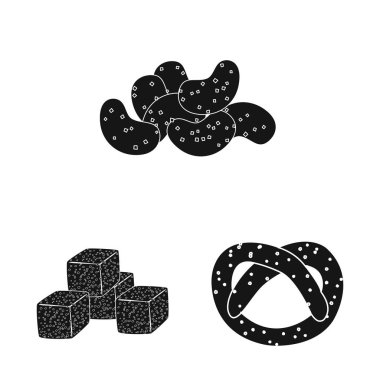 Parti ve pişirme simgesinin yalıtılmış nesnesi. Web için parti ve gevrek stok sembolü koleksiyonu.