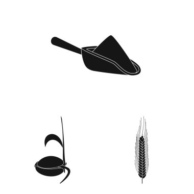 Çavdar ve bitki logosu vektör Illustration. Stok için çavdar ve Mısır vektör simgesi koleksiyonu.