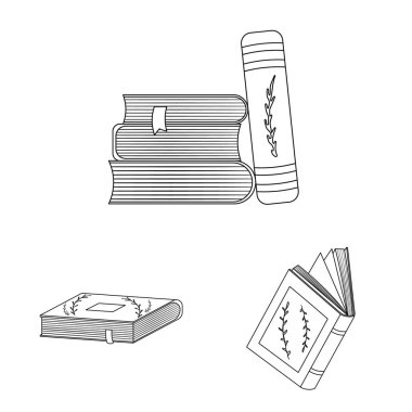 Çalışma ve edebiyat simgesiizole nesne. Web için çalışma ve kaynak stok sembolü kümesi.