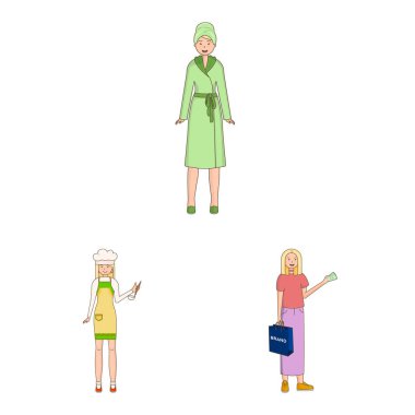 Kadın ve vücut simge vektör tasarımı. Hisse senedi için kadın ve stil vektör simge topluluğu.