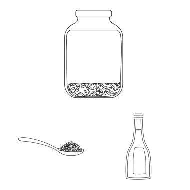 Diyet ve pişirme simge vektör tasarımı. Diyet ve web için organik hisse senedi simgesi toplama.