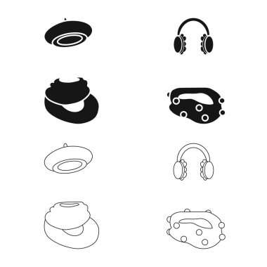 Giysi illüstrasyon vektör ve sembol doku. Elbiselerini ayarlamak ve hisse senedi simgesi web için hava.