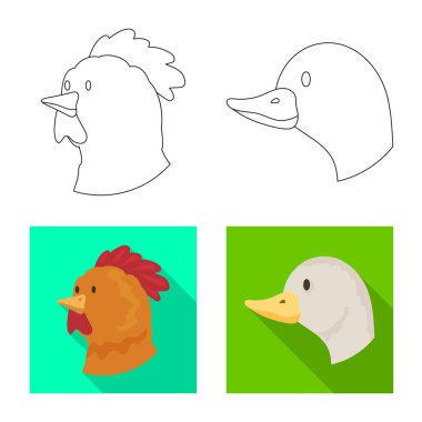 Tarım ve Hayvancılık simge vektör tasarımı. Tarım ve organik vektör simgesini hissenin koleksiyonu.