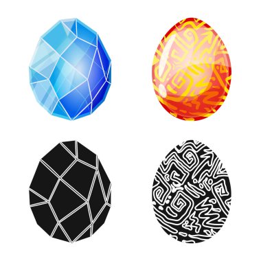 Hayvan ve tarih öncesi simge vektör tasarımı. Hisse senedi için hayvan ve sevimli vektör simge kümesi.