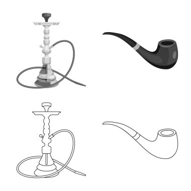 Çöp ve dur işareti vektör tasarımı. Çöp ve alışkanlık hisse senedi vektör çizim topluluğu.