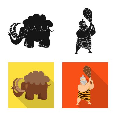 Evrim ve tarih öncesi logo yalıtılmış nesne. Evrim ve geliştirme vektör simgesini hissenin topluluğu.