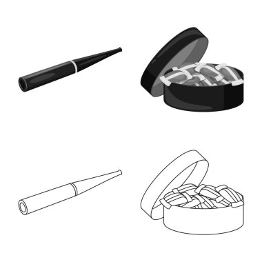 Çöp illüstrasyon vektör ve logo durdurmak. Çöp ve alışkanlık hisse senedi vektör çizim topluluğu.