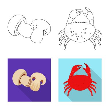 Tat ve ürün simgesini yalıtılmış nesne. Toplama tat ve hisse senedi simgesi web için pişirme.