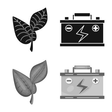 Yenilik ve teknoloji simge vektör tasarımı. Yenilik ve hisse senedi için doğa vektör simge kümesi.