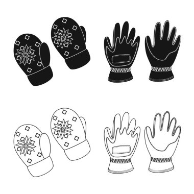 Siluet ve güvenlik işareti yalıtılmış nesne. Siluet ve konfor hisse senedi vektör çizim topluluğu.