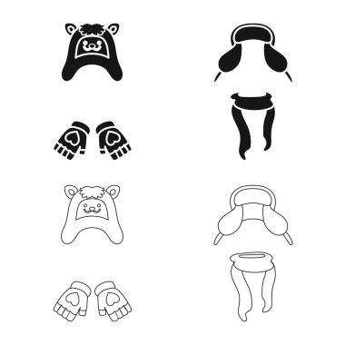 Giysi tasarım vektör ve işareti doku. Elbiselerini ayarla ve stok vektör çizim hava.