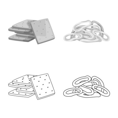 Oktoberfest ve bar simge vektör tasarımı. Oktoberfest ve hisse senedi vektör çizim pişirme koleksiyonu.