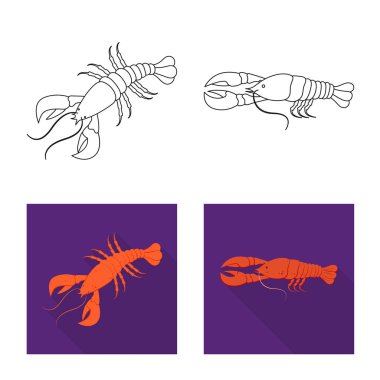 Meze ve okyanus işareti yalıtılmış nesne. Meze ve incelik hisse senedi vektör çizim topluluğu.