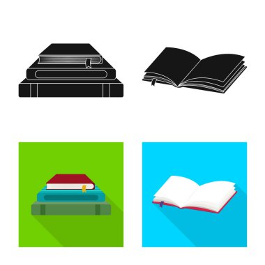 Eğitim ve kapak simgesi yalıtılmış nesne. Eğitim ve kitabevi hisse senedi simgesi için web topluluğu.