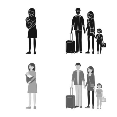 Karakter ve avatar sembolü yalıtılmış nesne. Web için karakter ve portre hisse senedi simgesi kümesi.