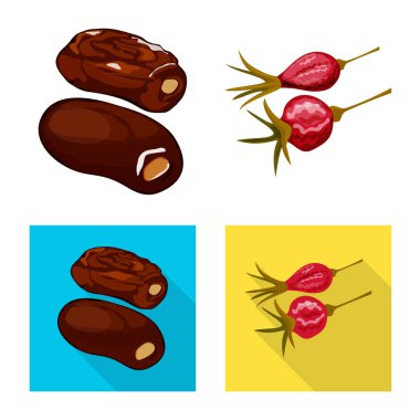 Gıda ve ham simge vektör çizimi. Gıda topluluğu ve hisse senedi için doğa vektör simgesi.