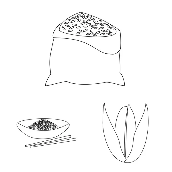 Conception vectorielle de l'alimentation et du logo de cuisson. Ensemble d'illustration vectorielle alimentation et bouillon biologique . — Image vectorielle