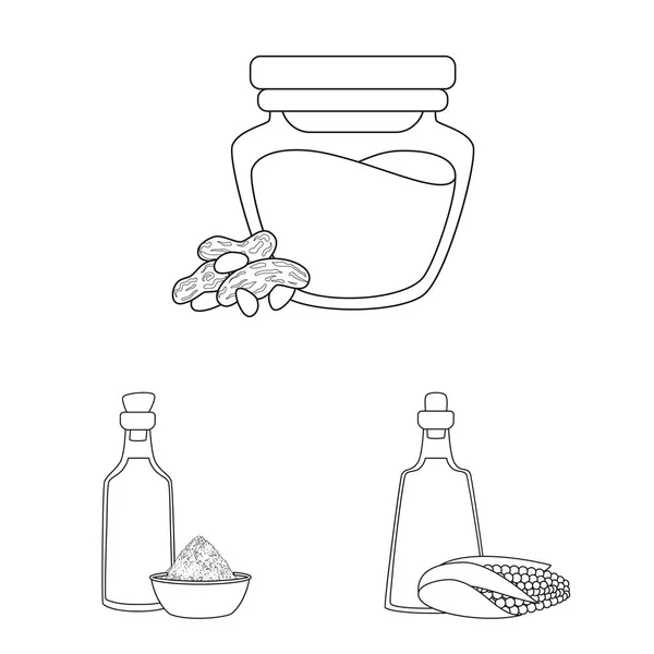 Design vetorial de sinal saudável e vegetal. Coleção de ícone vetorial saudável e orgânico para estoque . —  Vetores de Stock