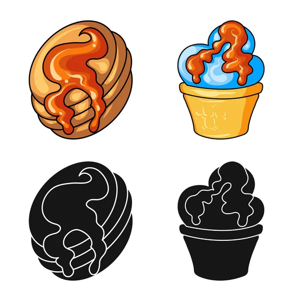 Şekerleme ve mutfak logo yalıtılmış nesne. Şekerlemeler ve ürün stok vektör çizim koleksiyonu.