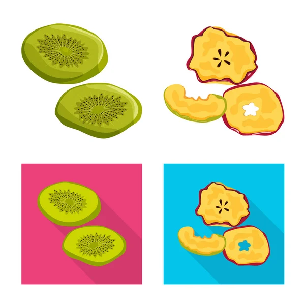 Ilustración vectorial de comida y símbolo crudo. Conjunto de comida y naturaleza símbolo de stock para web . — Vector de stock